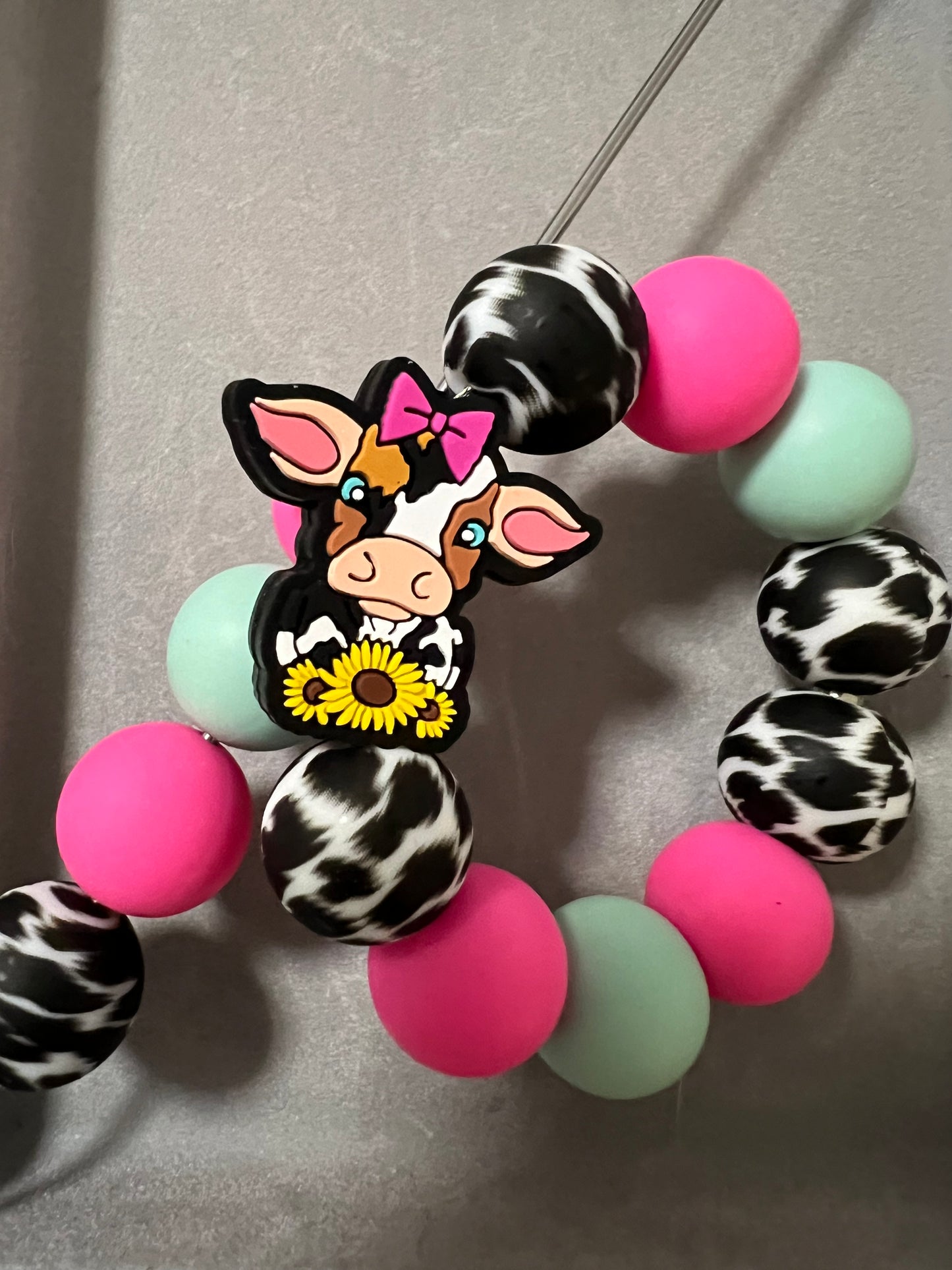 Cup Charm Kit - Baby Cow - PINK