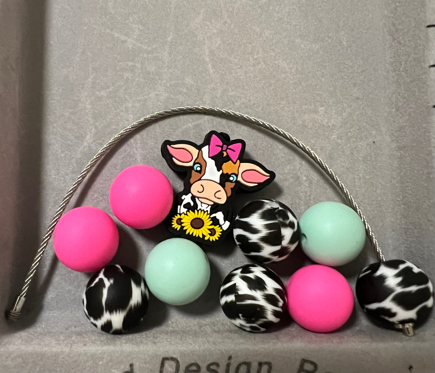 Cup Charm Kit - Baby Cow - PINK