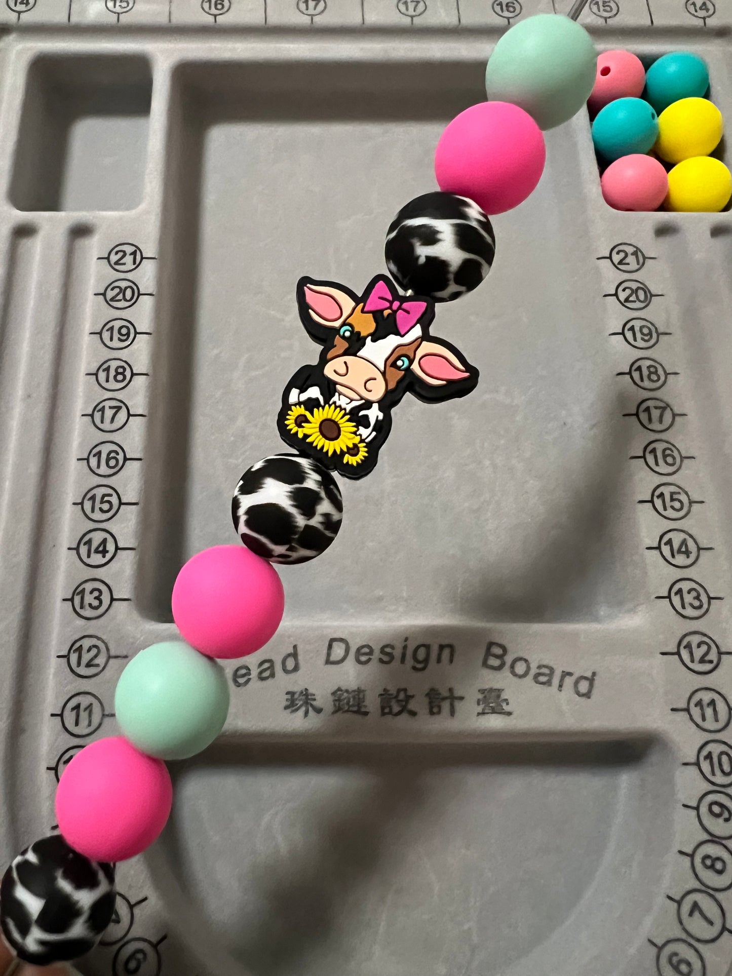 Cup Charm Kit - Baby Cow - PINK