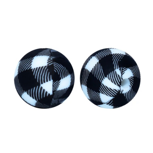 Bulk Printed - Black/White Plaid - 51