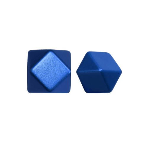 Spacers - 14-15mm Metallic Silicone Hexagon Round Beads