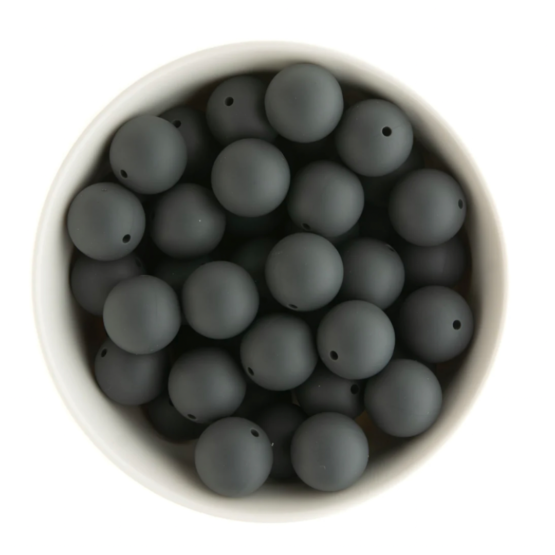 Round 19mm - Charcoal Grey - 10