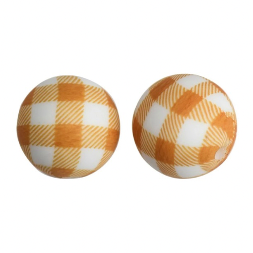 Printed 15mm - Orange Plaid - 393