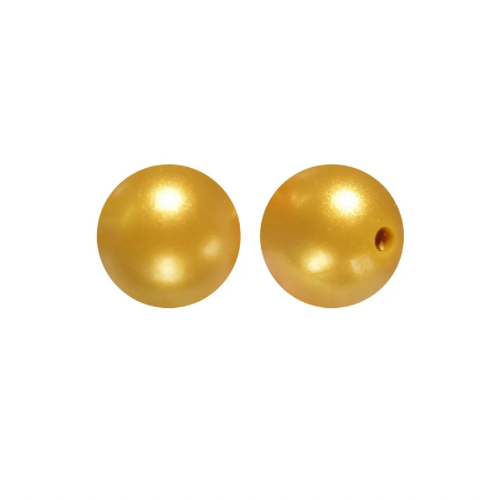Spacers - 14-15mm Metallic Silicone Hexagon Round Beads