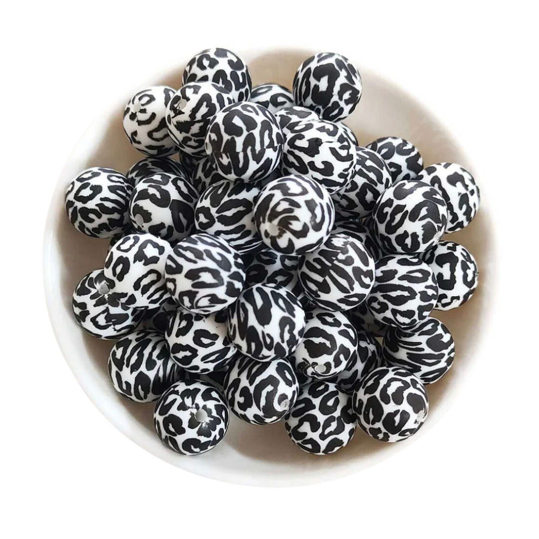 Printed 19mm - White Leopard - 3