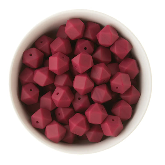 Hexagon 14mm - Raspberry Wine- 80