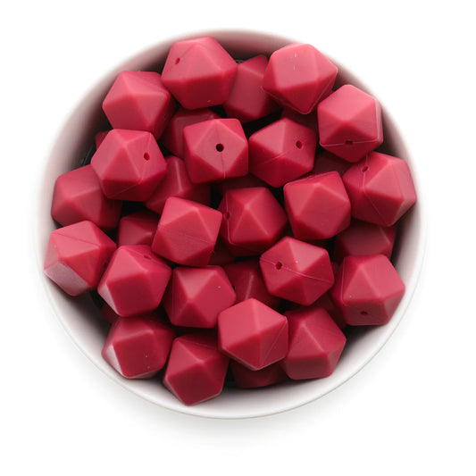 Hexagon 17mm - Raspberry Wine- 80