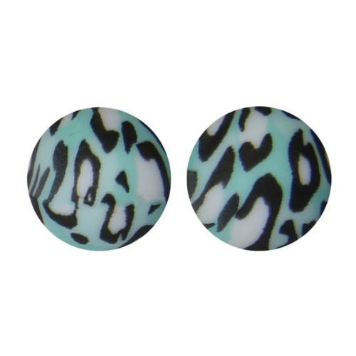 Printed 15mm - Teal Leopard - 427