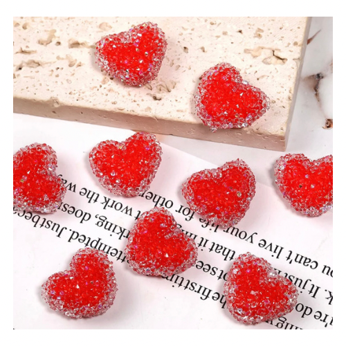 Spacers - Sugarbead Heart Acrylic Beads