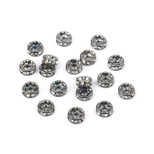 Spacers - 10mm Crystal Rhinestones