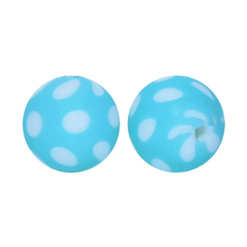 Printed 15mm - Robin’sEggBlue/White PolkaDot - 54