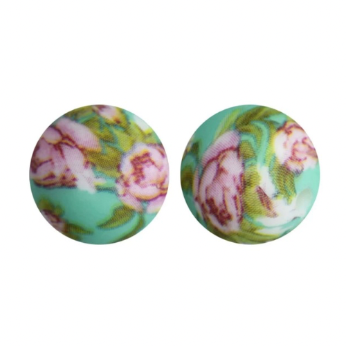 Printed 15mm - Floral Teal - 303