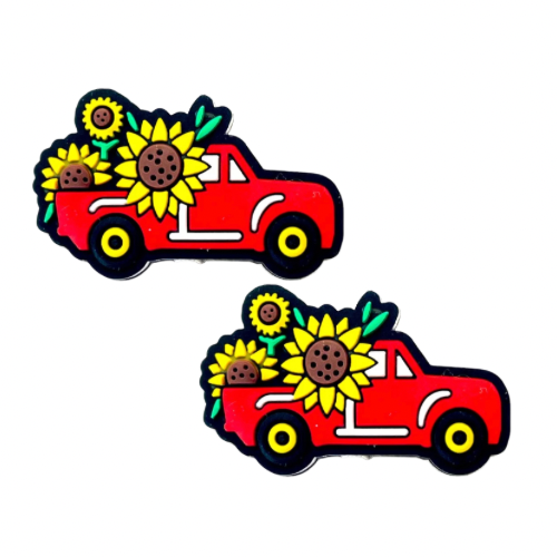 Focal - Red Truck w/Sunflowers