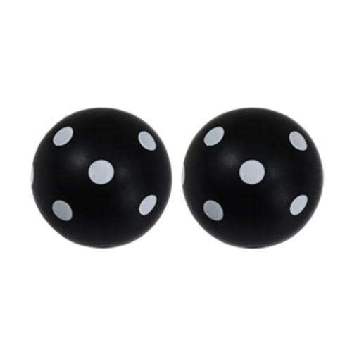 Printed 15mm - Black Polka Dot -167