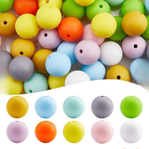 Spacers - 15MM Bulk Silicone Beads