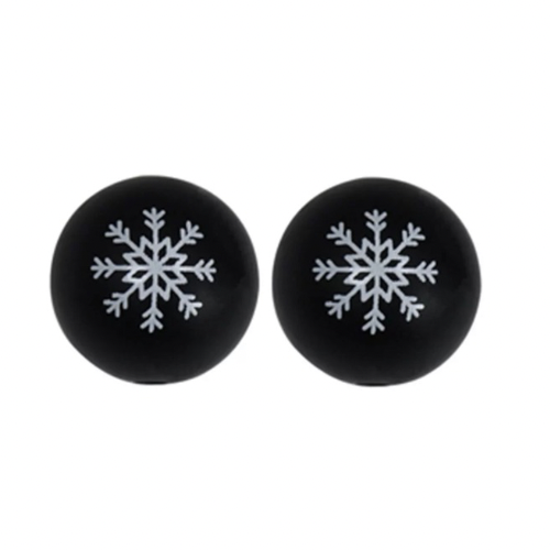 Printed 15mm - Black Snowflake - 155