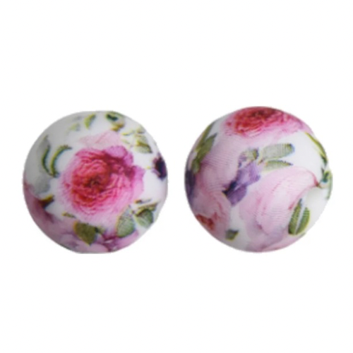 Printed 15mm - Blush  Rose - 302