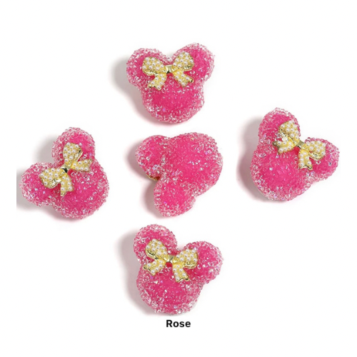 Focal - MMouse Sugarbead w/Bow Acrylic Beads