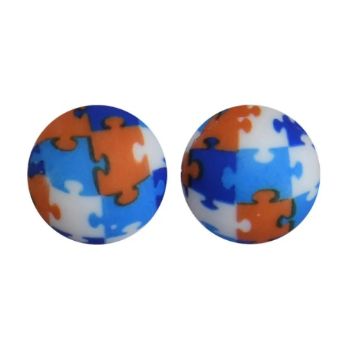 Printed 15mm - Autism Puzzle Round - 367