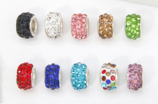 Spacers - 12mm Large Hole Rhinestone