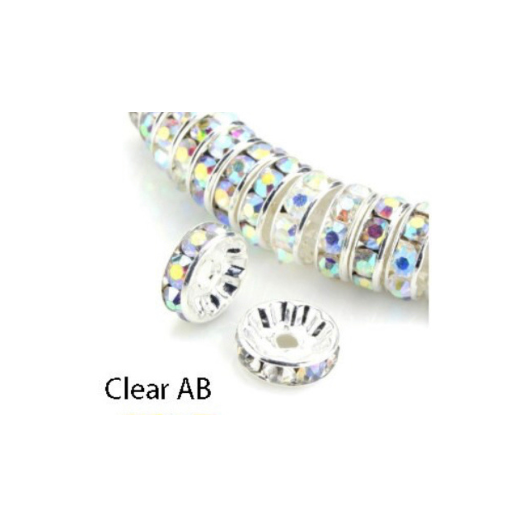 Spacers - 10mm Crystal Rhinestones