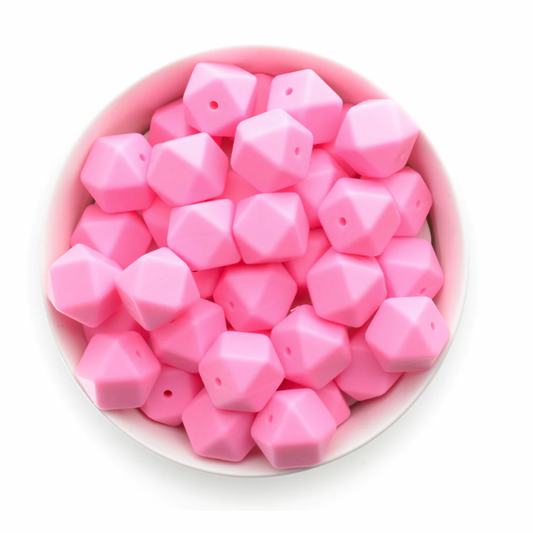 Hexagon 17mm -Bubblegum Pink - 33