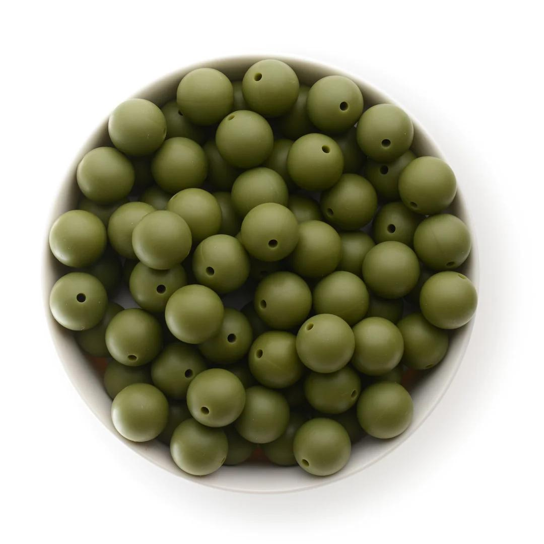 Round 15mm - Olive Green - 19