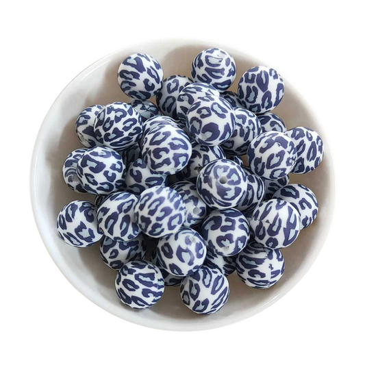 Printed 19mm - Blue Leopard -4