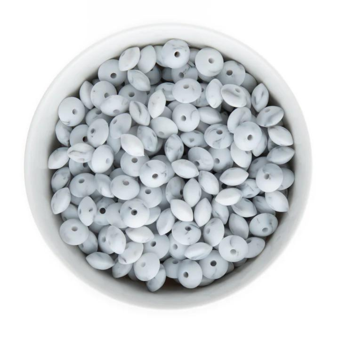 Lentil 12mm - White Marble - 63